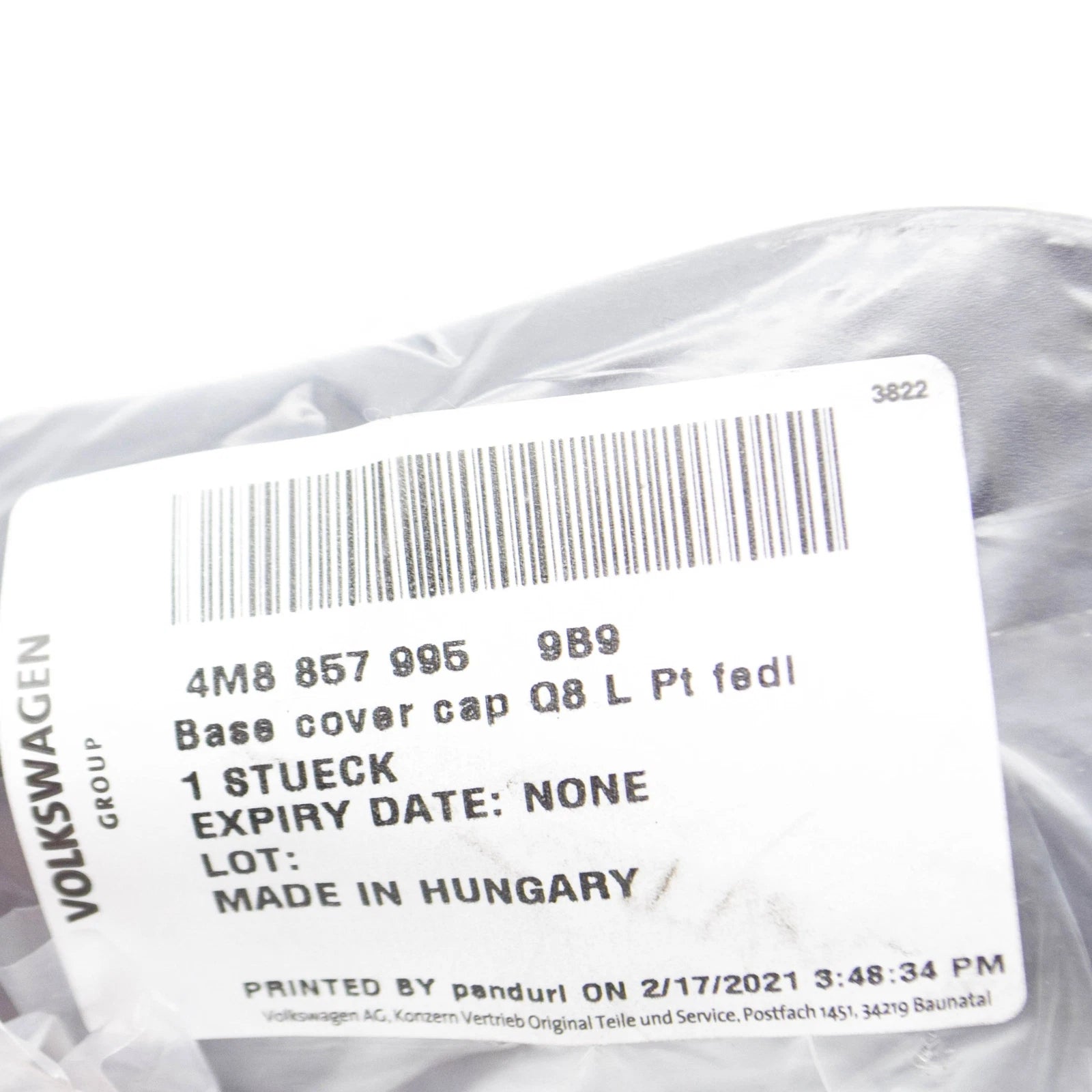 NEW AUDI Q8 4MN FRONT LEFT MIRROR COVER TRIM 4M88579959B9 ORIGINAL