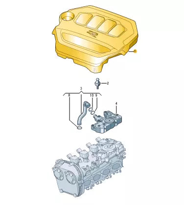 NEW VOLKSWAGEN ARTEON 3H7 ENGINE COVER 06Q103925L ORIGINAL