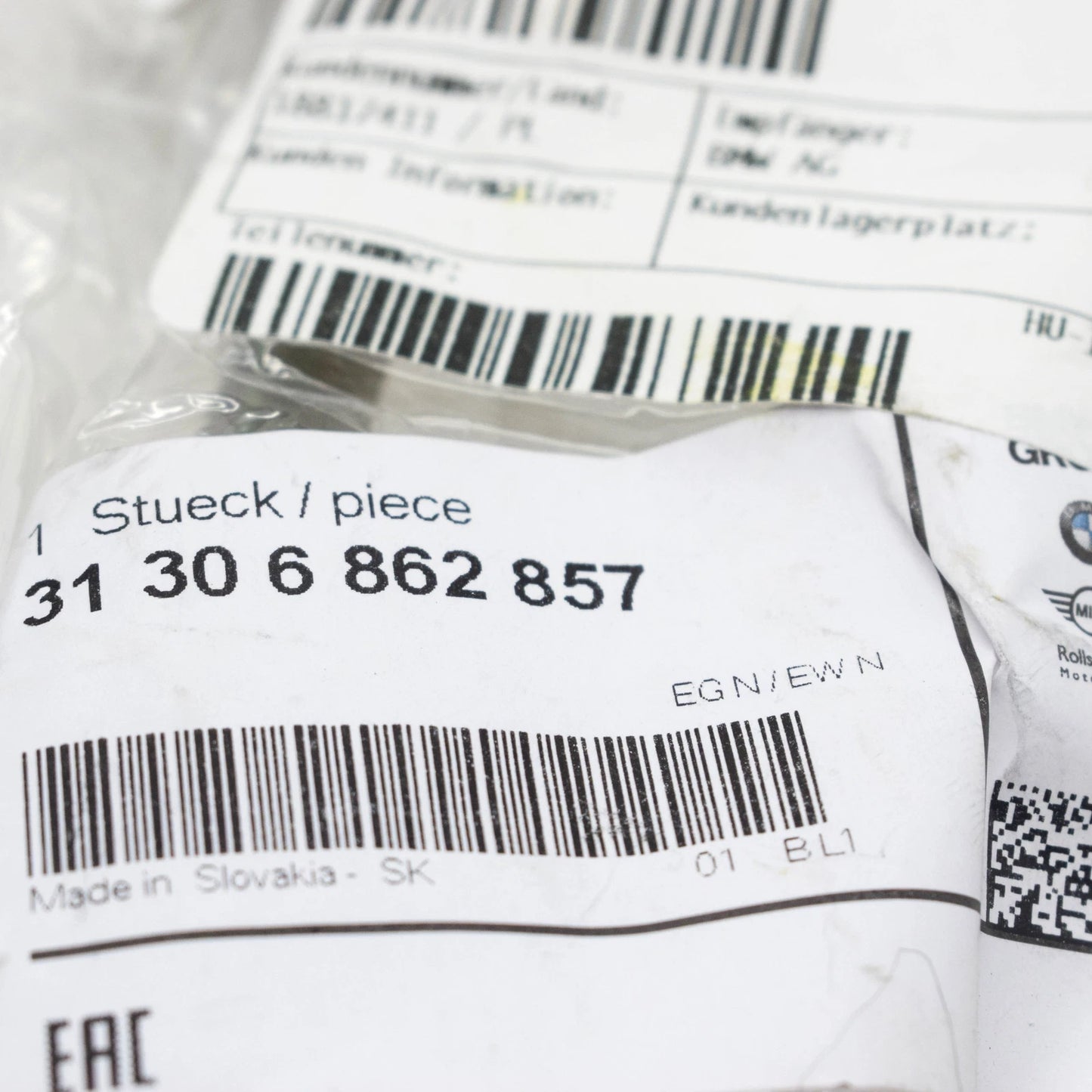 NEW BMW I3 I01 FRONT LEFT STABILIZER ANTO ROLL BAR LINK 31306862857 ORIGINAL