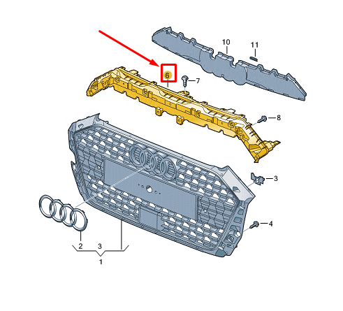 new audi a1 gb radiator grille closing element 82a8530379b9 original