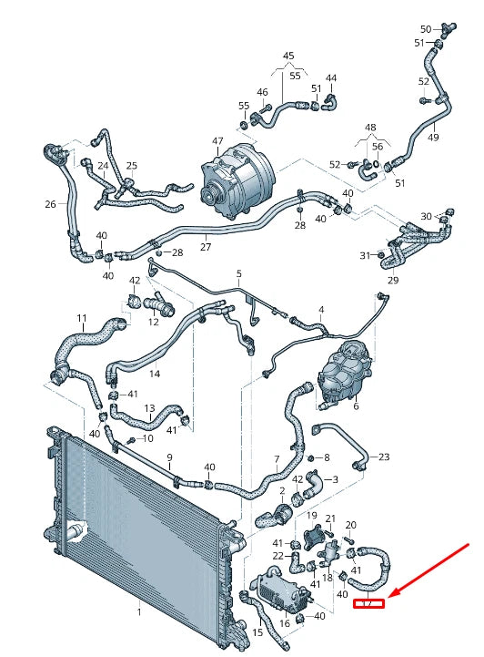 NEW AUDI A8 4N ENGINE COOLANT HOSE 4N0122448N