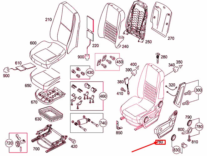 NEW MB SPRINTER 906 FRONT LEFT SEAT TUNNEL SIDE COVER LHD A0009142336 ORIGINAL