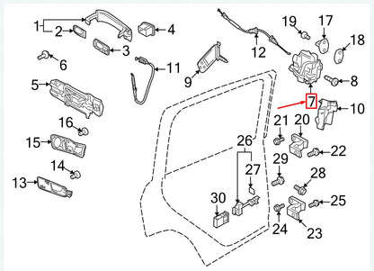 NEW VW TIGUAN 5N REAR RIGHT DOOR LATCH 3C4839016B ORIGINAL