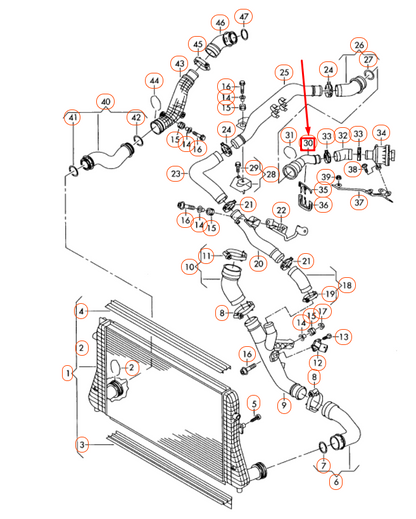 NEW VOLKSWAGEN JETTA A5 CHARGE AIR COOLER AIR PIPE 1K0145946A ORIGINAL