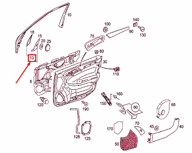 NEW MERCEDES-BENZ C W203 FRONT LEFT TWEETER CAP A20372001487E94 ORIGINAL