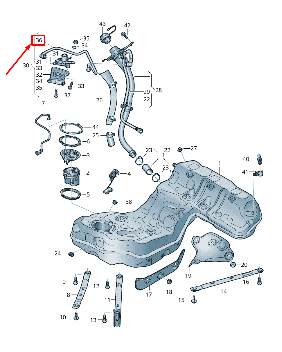 new audi a8 4n fuel tank breather line 4n0201183a original