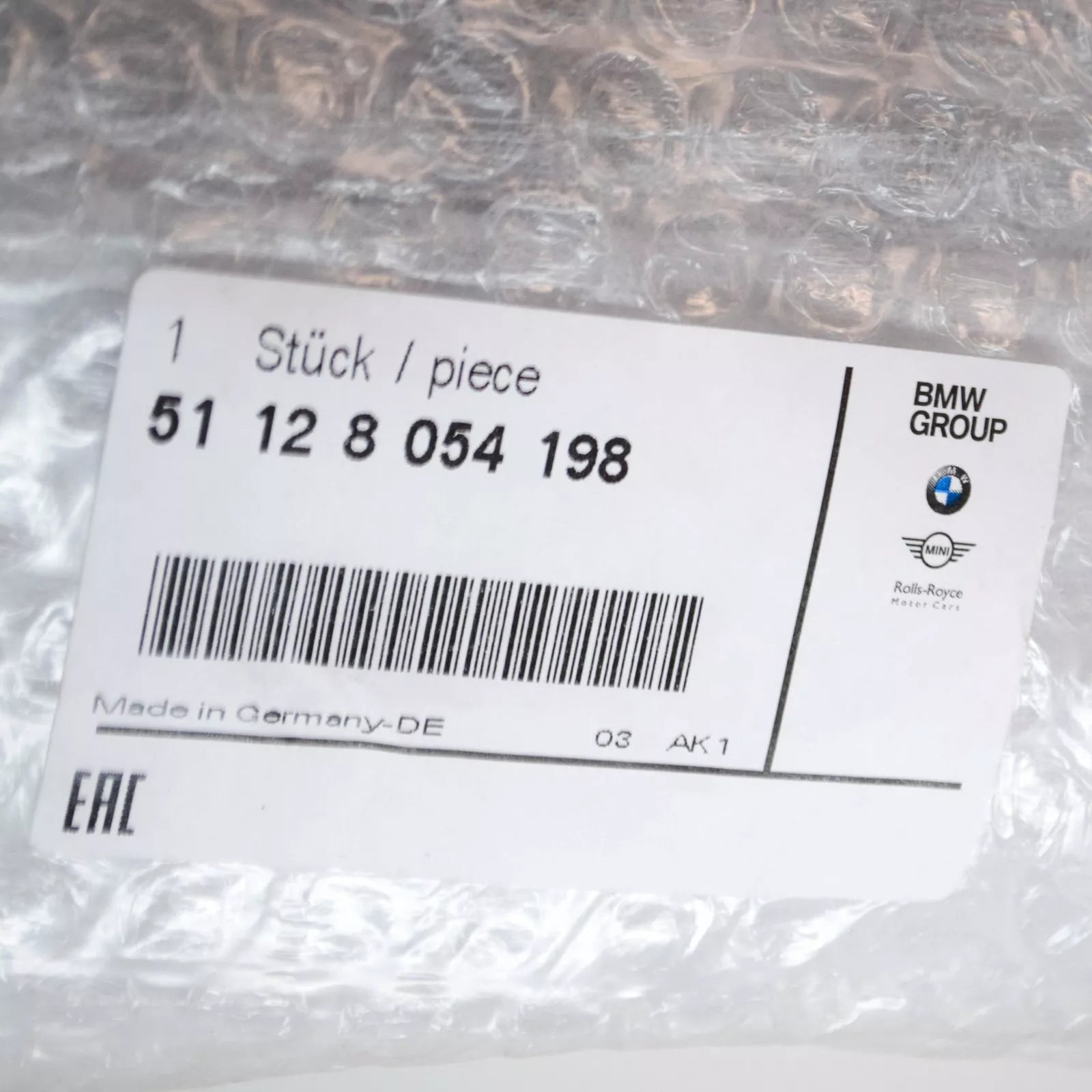 NEW BMW 3 F30 REAR BUMPER M INSERT TRIM 51128054198 8054198 ORIGINAL