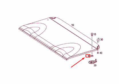 new mb c cl203 parcel shelf support spacer element a2036950333 original