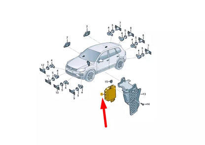 NEW VOLKSWAGEN TOUAREG 7P PARKING AID CONTROL UNIT 7P6919475D ORIGINAL
