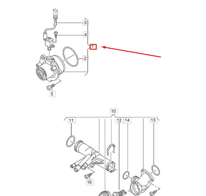 NEW VW CRAFTER SZ MK2 COOLANT PUMP WITH SEALING RING 04L121011M ORIGINAL