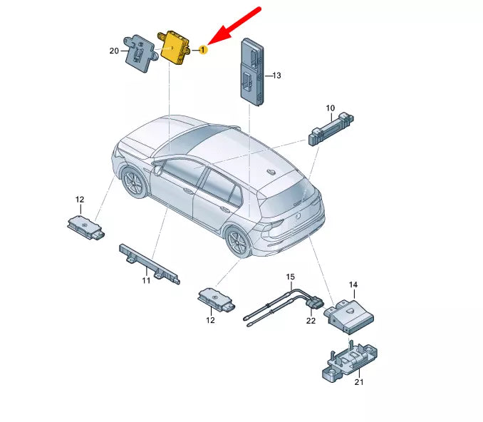 NEW VW GOLF MK8 ACCESS AND START AUTHORISATION CONTROL UNIT 5WA959436B ORIGINAL