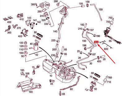 NEW MERCEDES-BENZ E W211 FUEL TANK VENT LINE A2114761101 ORIGINAL
