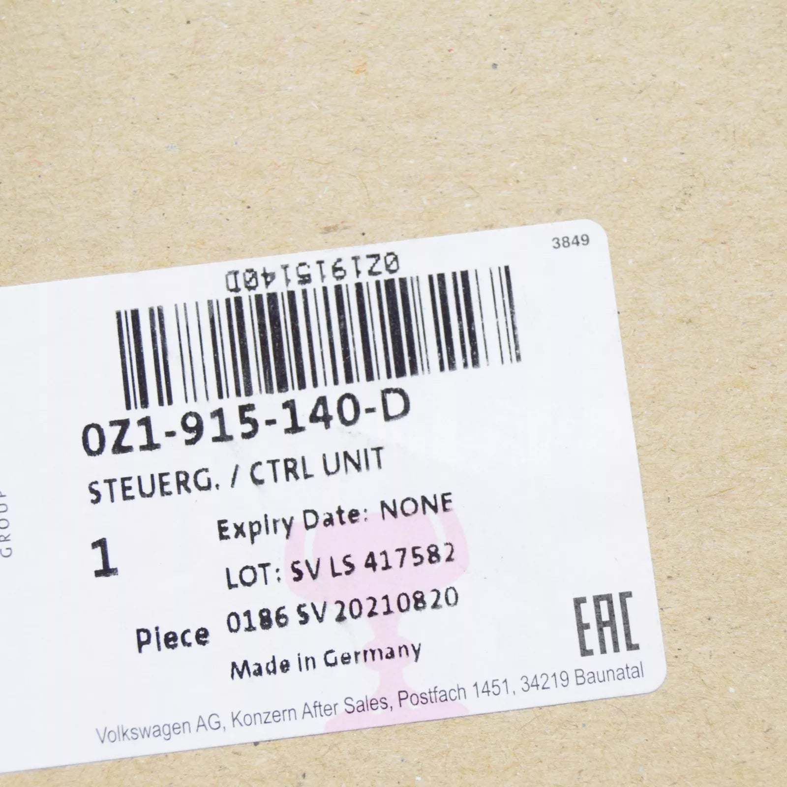 NEW VOLKSWAGEN ID.4 E21 BATTERY MODULE CONTROL UNIT 0Z1915140D ORIGINAL