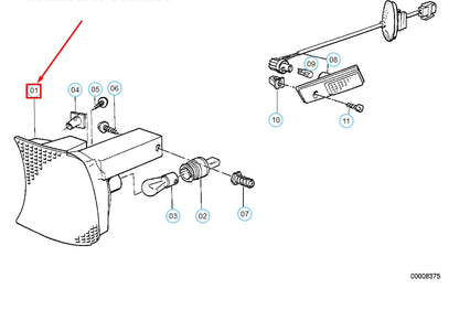 NEW BMW 5 E34 RIGHT TURN LIGHT INDICATOR 63131384034 1384034 ORIGINAL