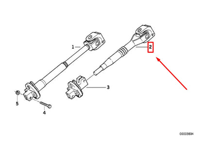 NEW BMW 3 COMPACT E36 LOWER STEERING SHAFT 1159866 32311159866 ORIGINAL