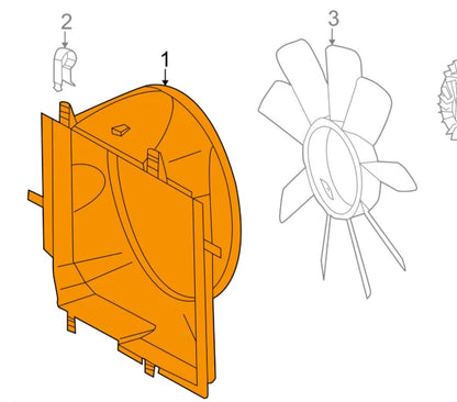 NEW MERCEDES BENZ E W210 FAN SHROUD A2105050455