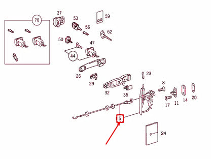 NEW MERCEDES-BENZ ML W163 FRONT RIGHT DOOR LOCK LHD A1637202835 ORIGINAL