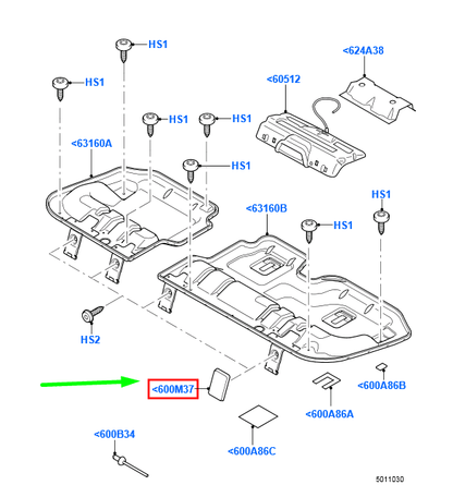 new ford mondeo mk4 rear seat base cover 1m51-519c67-aa3zhe 1487353 original
