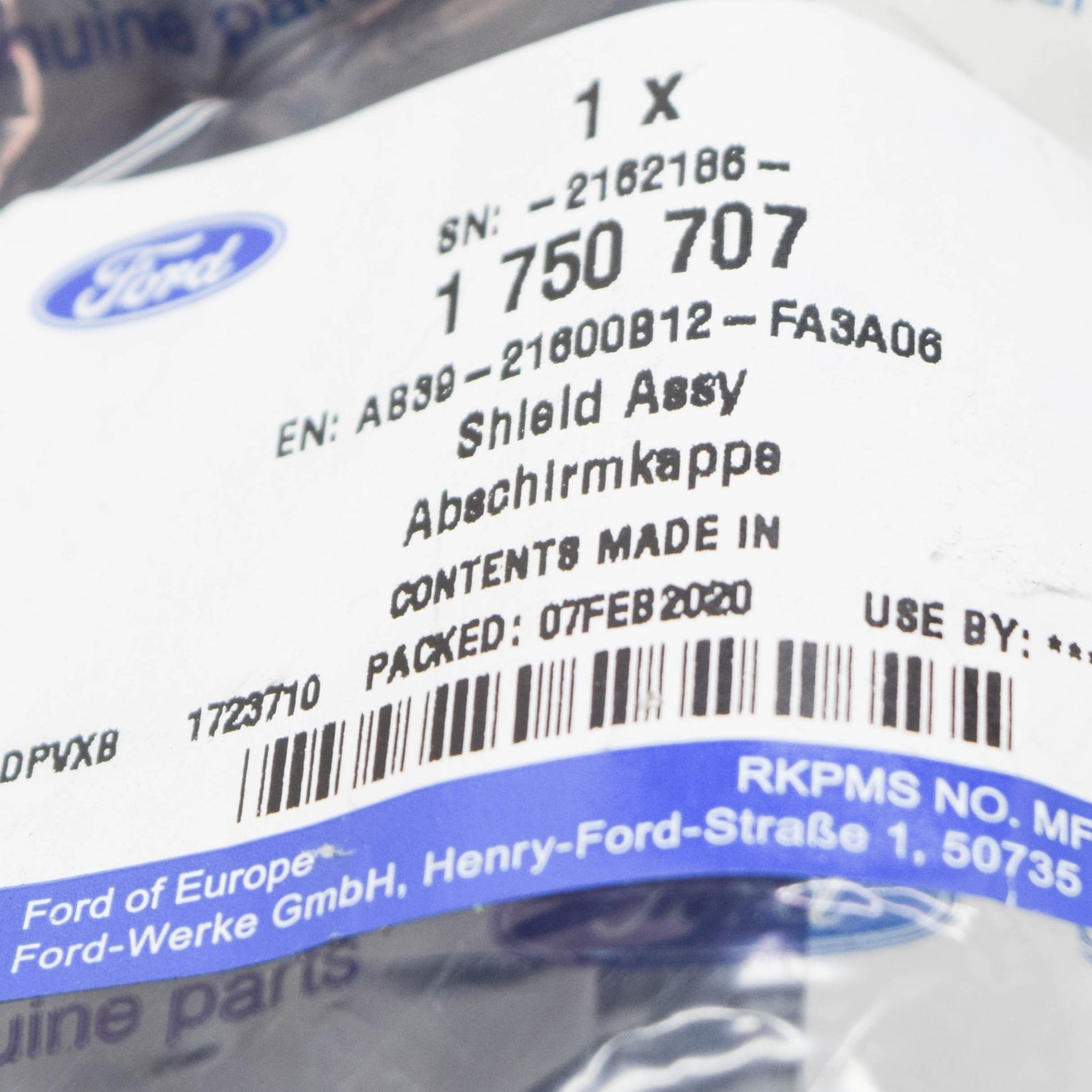 new ford ranger t6 mk1 front seat right cushion valance rhd 1750707 original