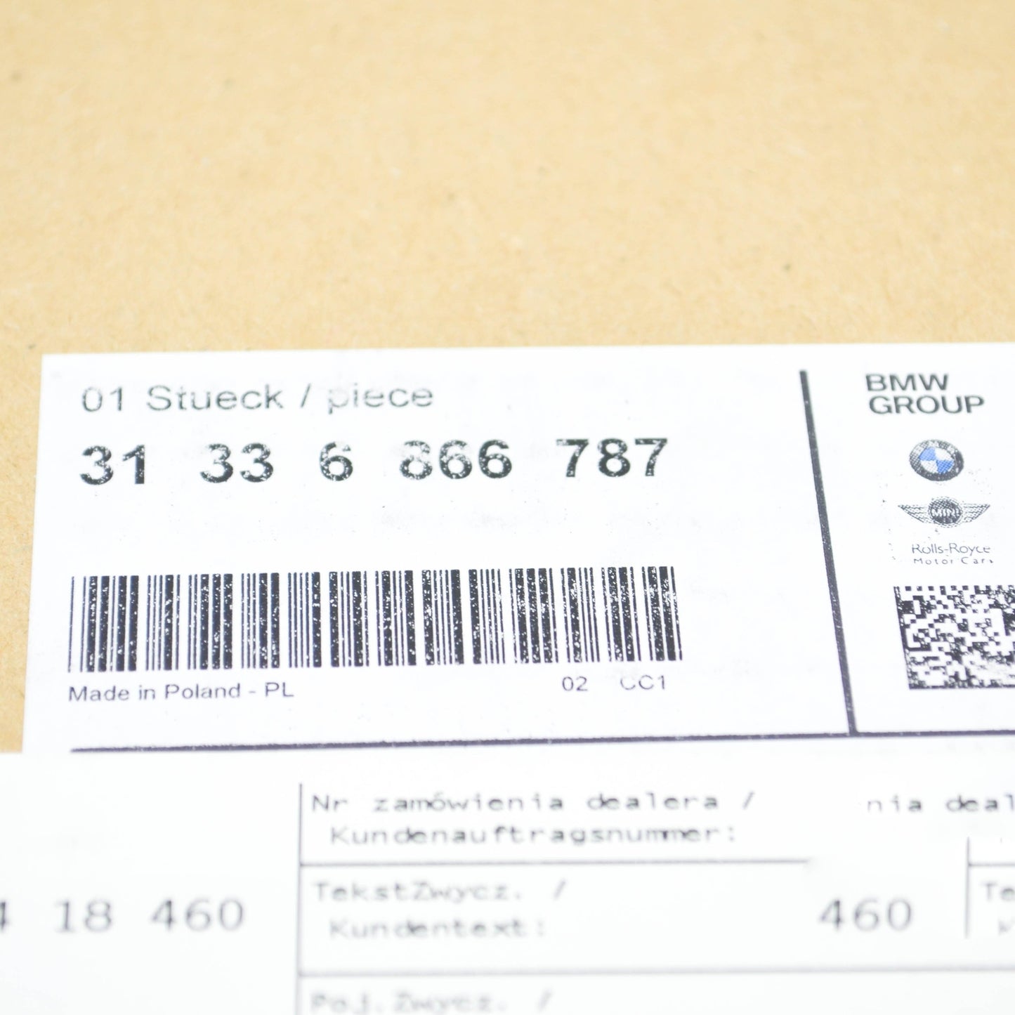 new bmw 5 g30 front additional shock absorber damper 31336866787 original