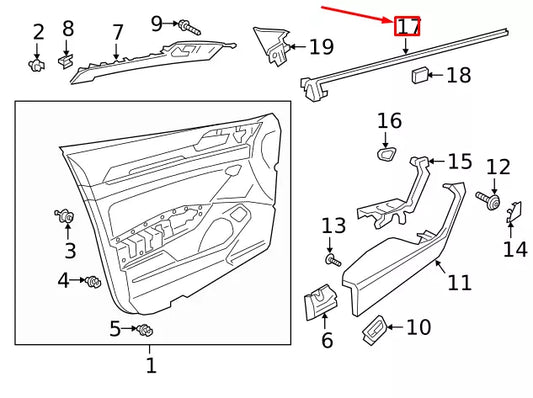 NEW VOLKSWAGEN ARTEON 3H7 FRONT RIGHT DOOR RUBBER SEAL 3G8837480F