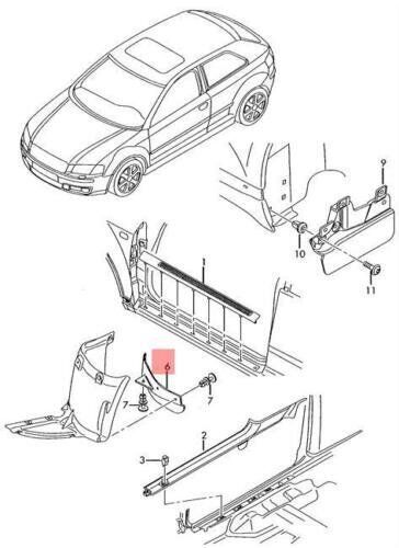 NEW AUDI A3 CABRIOLET SPOILER RIGHT FRONT 8P0853888B ORIGINAL