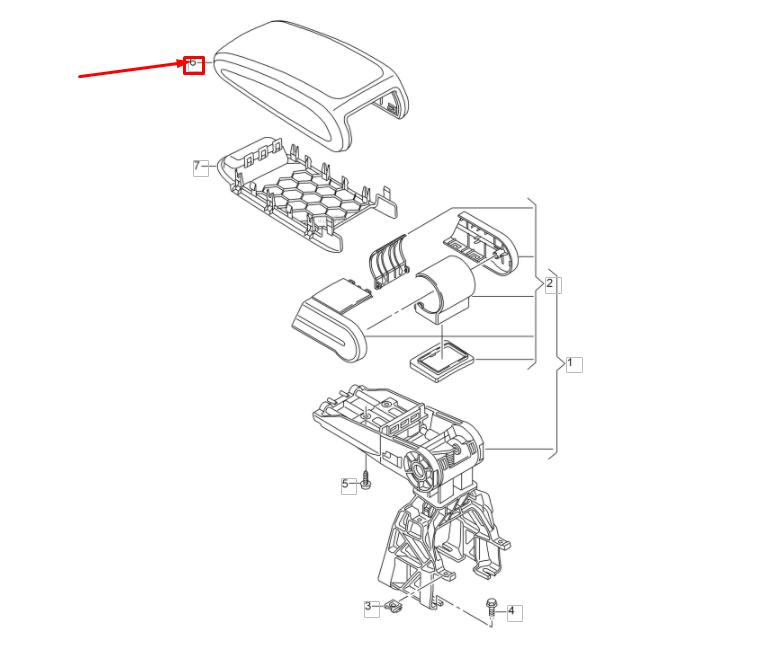 new audi a3 8v middle armrest 8v0864207dse6 original