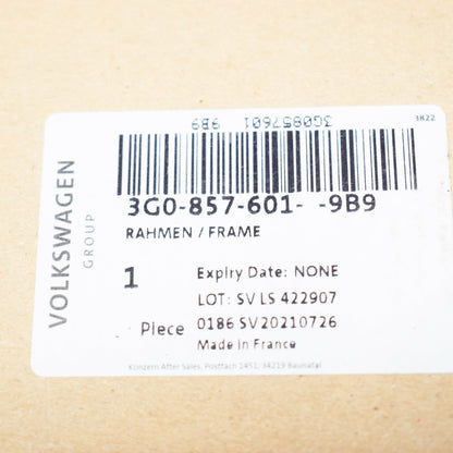 NEW VW PASSAT B8 FRONT LEFT DOOR MIRROR INNER TRIM 3G08576019B9 ORIGINAL