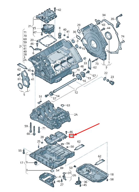 new audi a5 8t engine surge lock 06e103623k original