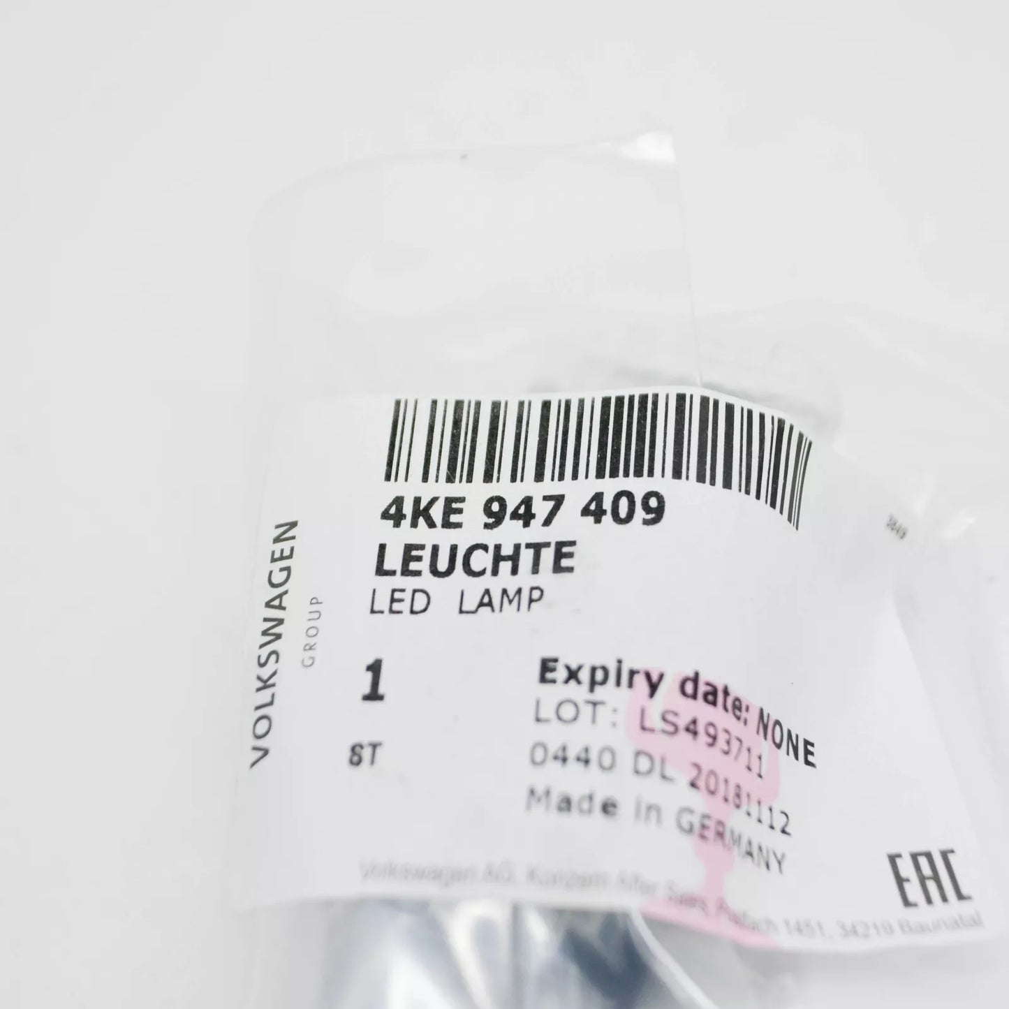 NEW AUDI E-TRON GEN INTERIOR LIGHTING LAMP 4KE947409 ORIGINAL