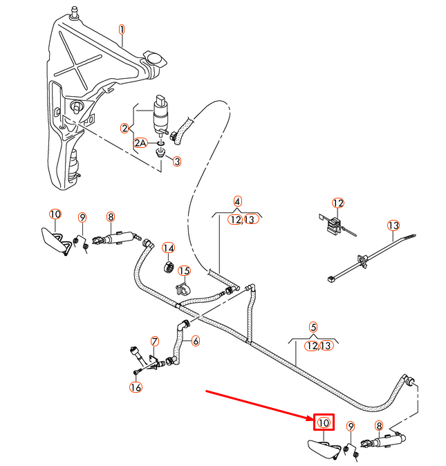 NEW AUDI A8 4H D4 FRONT LEFT HEADLIGHT WASHER COVER CAP 4H0955269GRU ORIGINAL