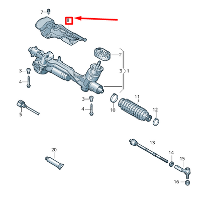 NEW VOLKSWAGEN TIGUAN AD1 STEERING GEAR HEAT PROTECTION 5Q1423981H ORIGINAL
