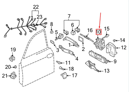 NEW VW PHAETON 3D FRONT LEFT DOOR LOCK 3D1837015AD ORIGINAL