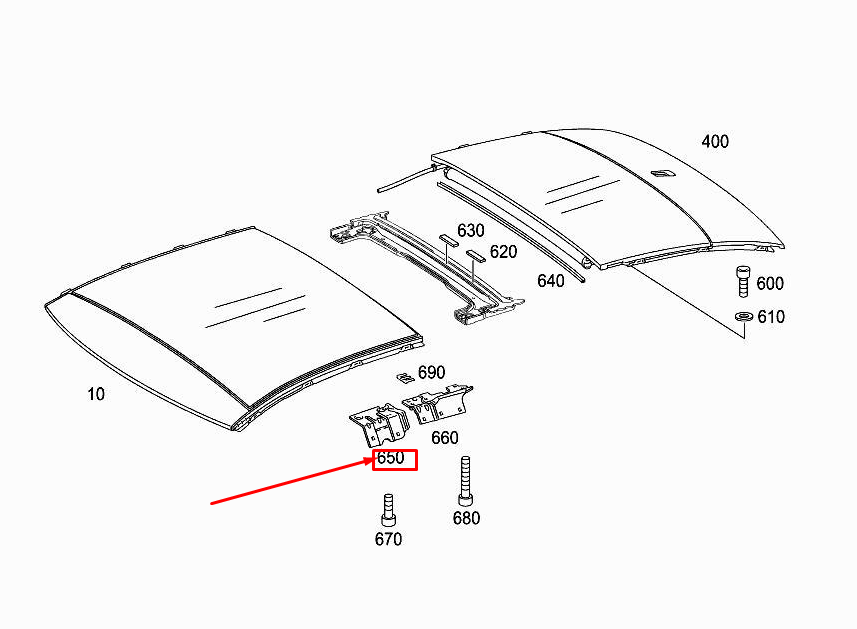 new mercedes-benz s w222 front right roof mounting consule a2227870142 original