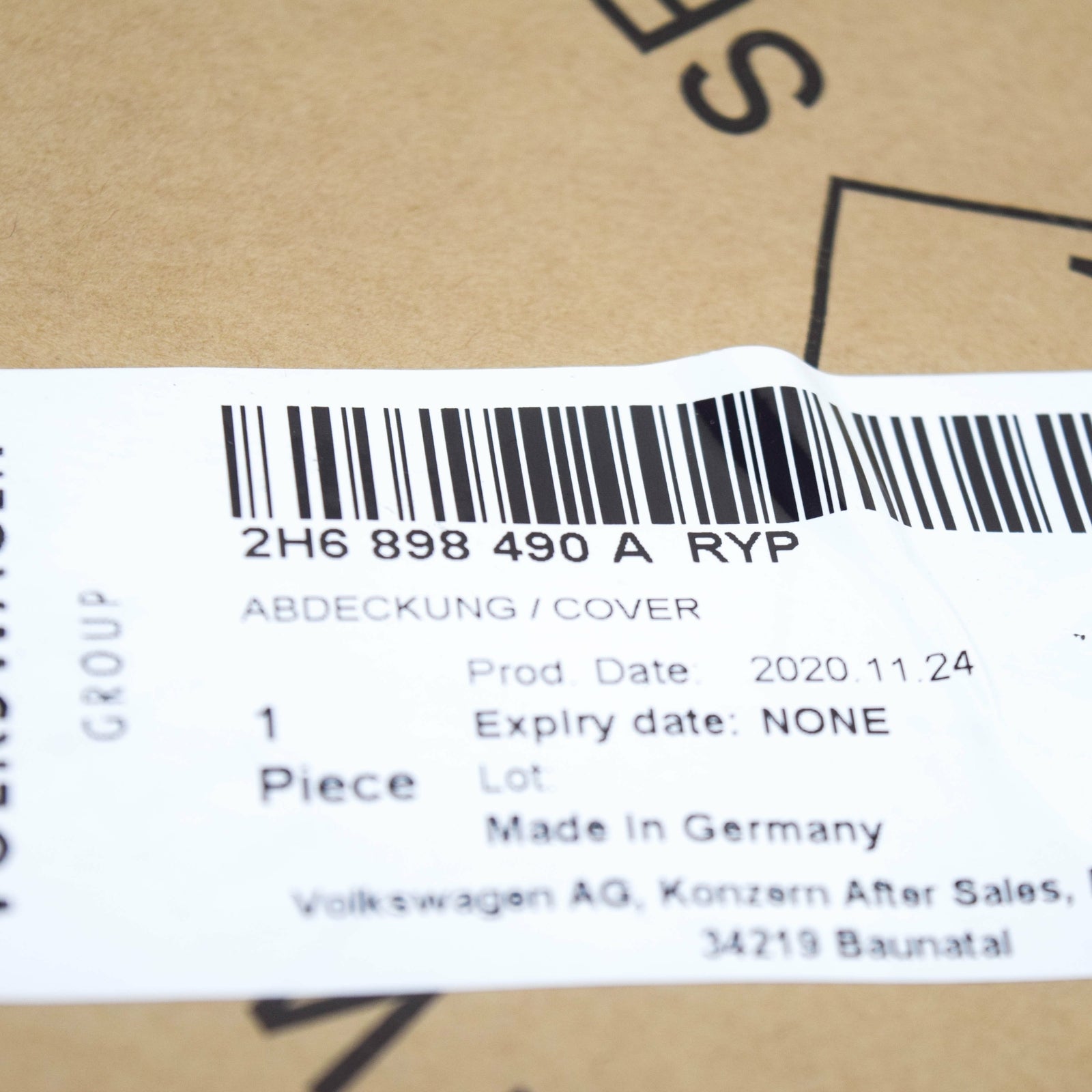 NEW VOLKSWAGEN AMAROK FRONT RIGHT FOG LIGHT GRILLE TRIM 2H6898490ARYP ORIGINAL