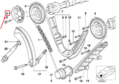 NEW BMW 7 E38 IMPULSE SENDING WHEEL 11311742139 1742139 ORIGINAL