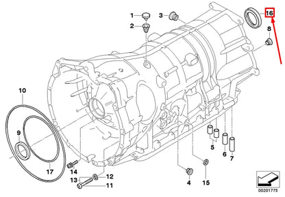 NEW BMW 3 E90 TRANSMISSION SHAFT SEAL 24137542885 7542885 ORIGINAL