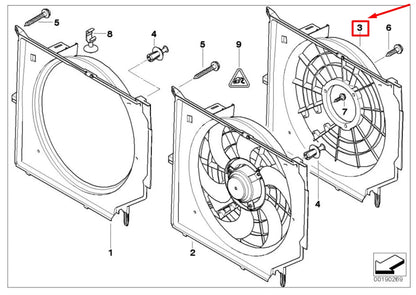 NEW BMW 3 E46 RADIATOR FAN SHROUD 17117511168 7511168 ORIGINAL