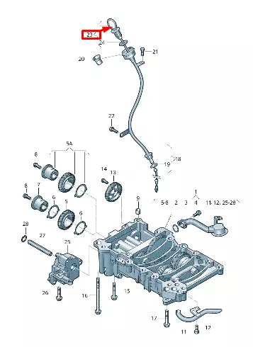 NEW VOLKSWAGEN PASSAT B6 ENGINE OIL DIP STICK 03G115611AB ORIGINAL