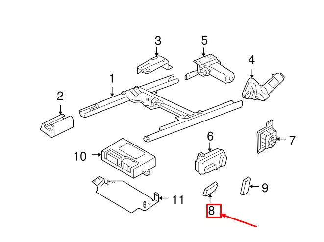 NEW AUDI A3 SPORTBACK 8P FRONT RIGHT SEAT CONTROL KNOB 8E09598164PK ORIGINAL