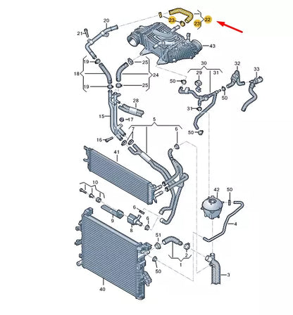 NEW VW TRANSPORTER VI T6 COOLANT HOSE 7E0121096J