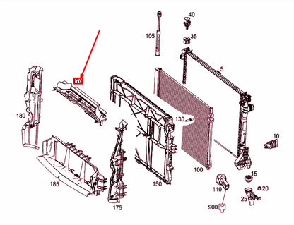 NEW MERCEDES-BENZ VITO W447 RADIATOR TOP AIR DUCT A4475050030 ORIGINAL