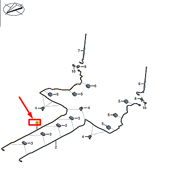 new audi e-tron gt rear center brake line 9j1614763c original