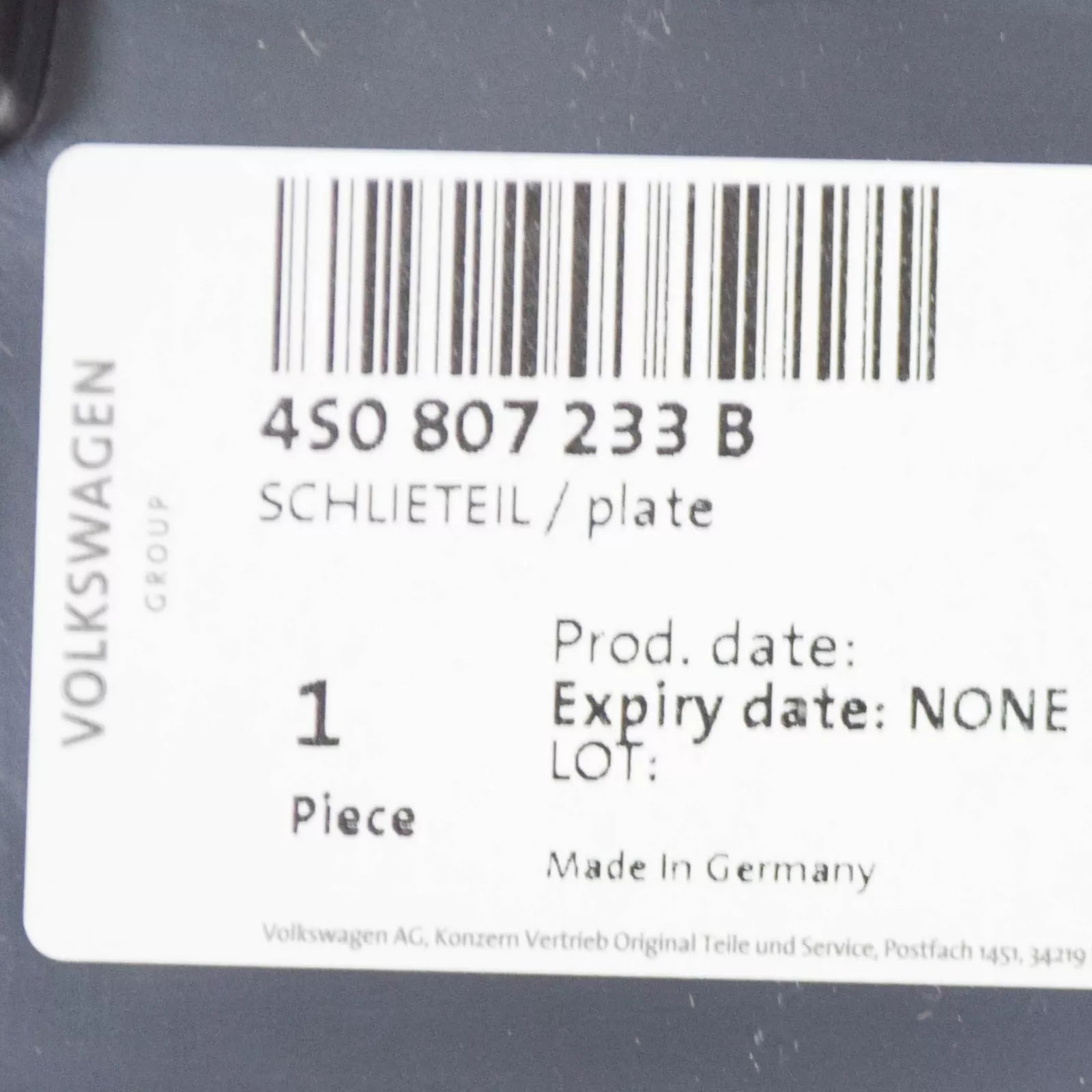 NEW AUDI R8 4S FRONT BUMPER MOLDING 4S0807233B