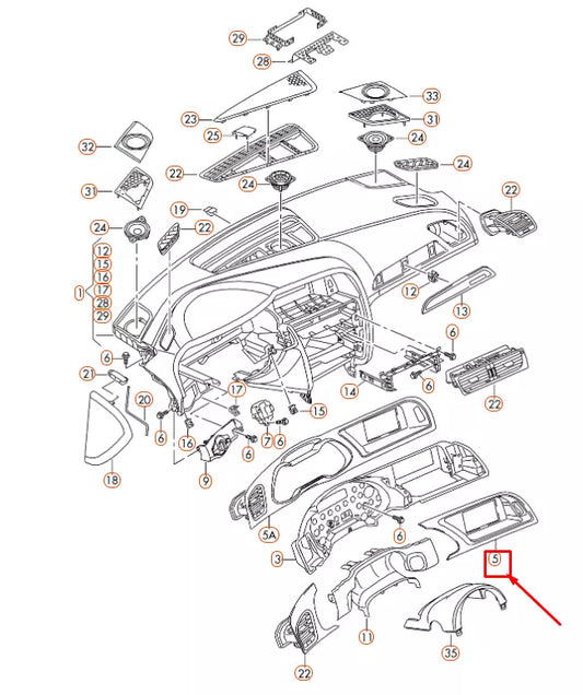 NEW AUDI Q5 8R INSTRUMENT PANEL CENTER SCREEN TRIM LHD 8R1857186N3Q7