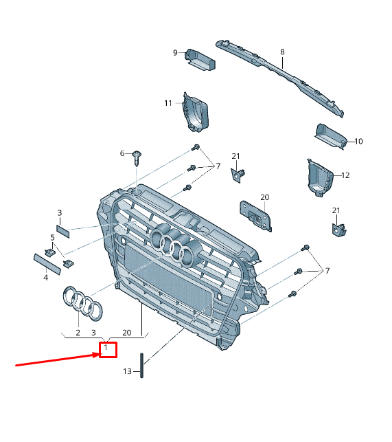 new audi a3 sportback 8v front radiator grille 8v5853651c1qp original