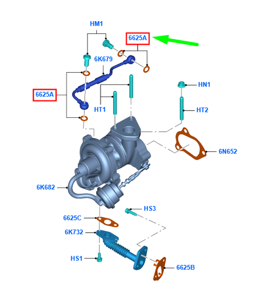 new ford ka mk2 turbocharger tube gasket 1539471 9s51-6625-aa original
