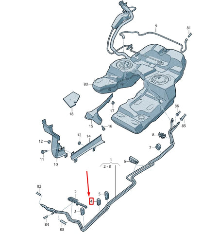 NEW VW TOUAREG 7P MK2 FUEL LINE RETAINER 7P0201532