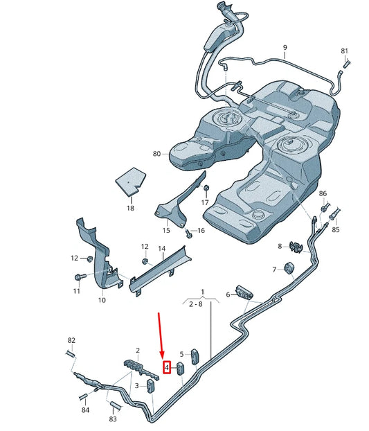 NEW VW TOUAREG 7P MK2 FUEL LINE RETAINER 7P0201532
