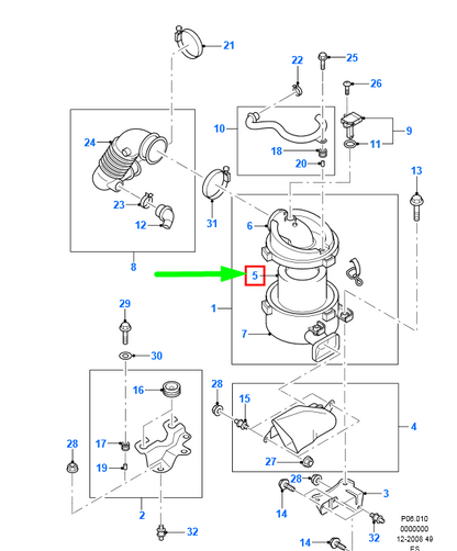 new ford ranger mk2 air cleaner element assy 5149318 6m34-9601-ab original